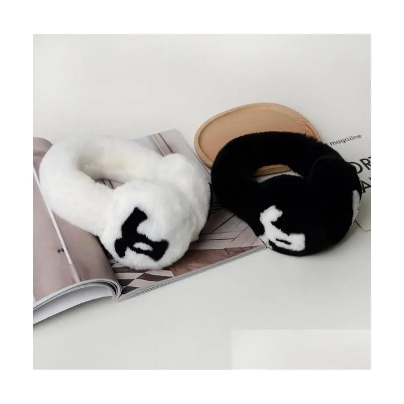 9 styles designer thick rabbit fur wool earmuffs fashion warm ear cover autumn winte women headwear