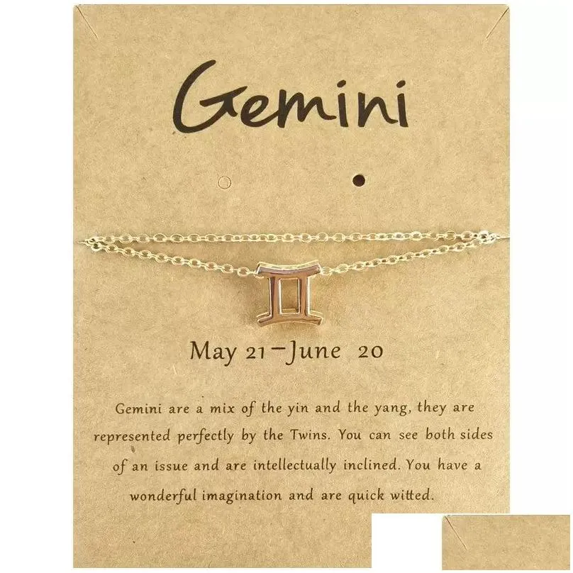 Multilayer 12 Constellation Zodiac Anklet Gold Silver Summber Beach Letter Foot Chain for Women Ladies Astrological Anklet Jewelry