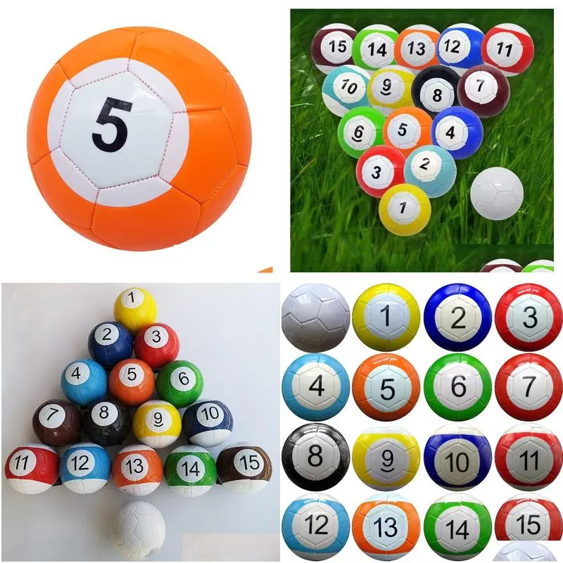 3# 7 inch inflatable snook soccer ball party favor 16 pieces billiard snooker football for snookball outdoor game gift dh9470