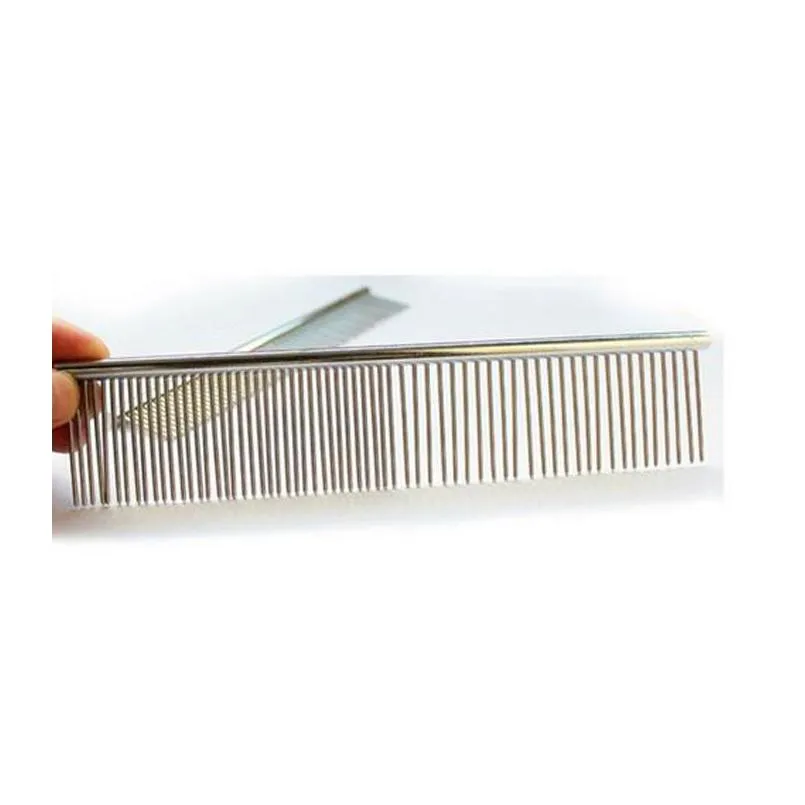 2016 Free shipping Dog cat Pet grooming comb pet supplies product stainless steel Dog Cleaning & Grooming