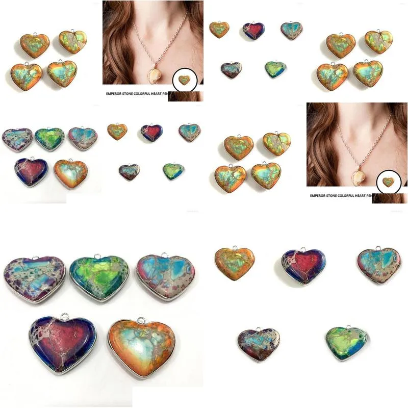 Pendant Necklaces Necklace DIY Craft Heart Stone Decoration Earring Ear Drop Jewelry Making Finding Handicraft Accessory