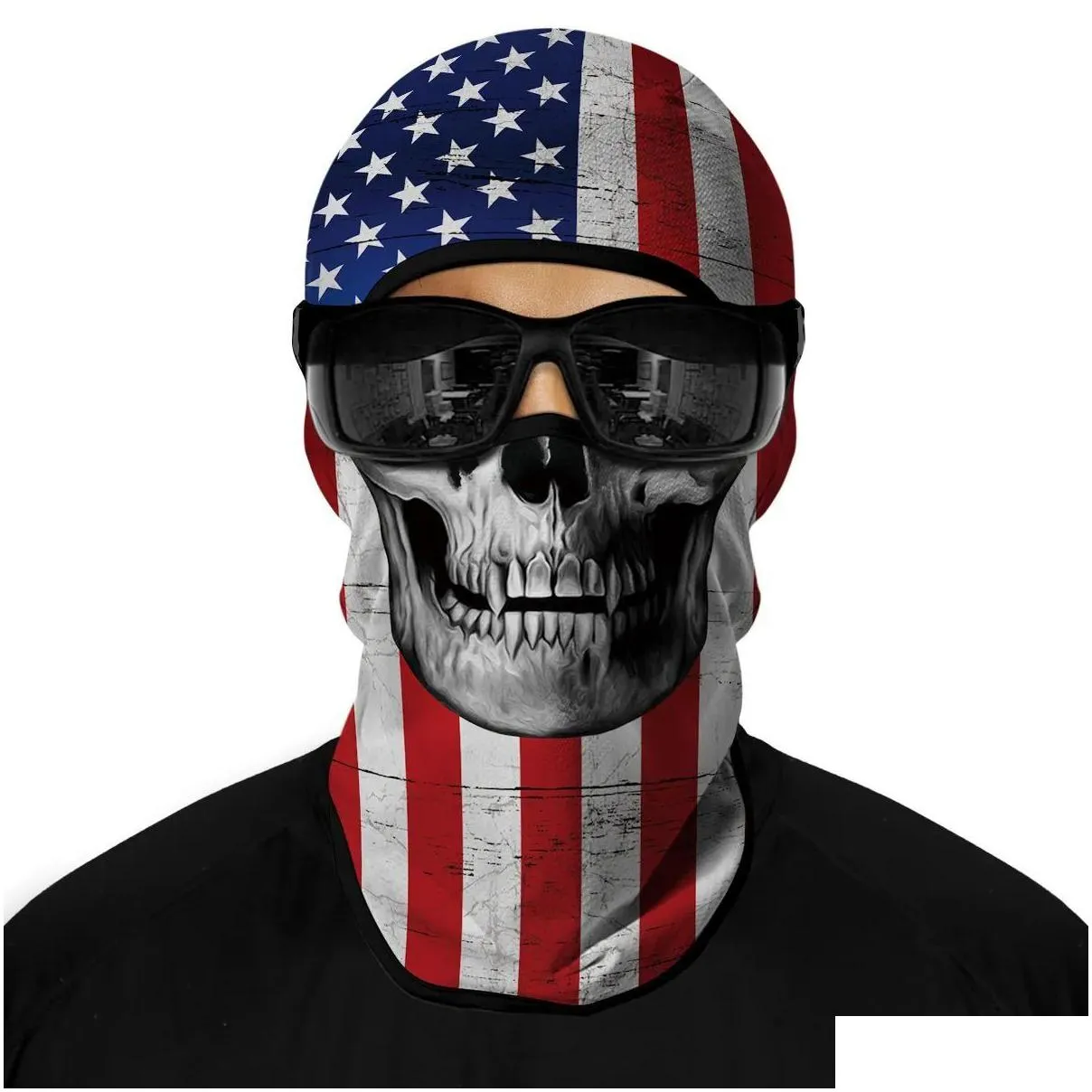halloween party skull full face mask summer sport balaclava magic scarf outdoor ski cycling mask neck hood muffler bandana head protector