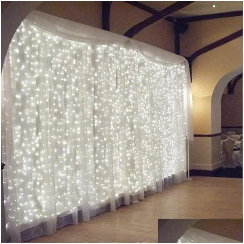  100 led curtain string light garland wedding party decorations table bachelorette birthday ramadan festoon background