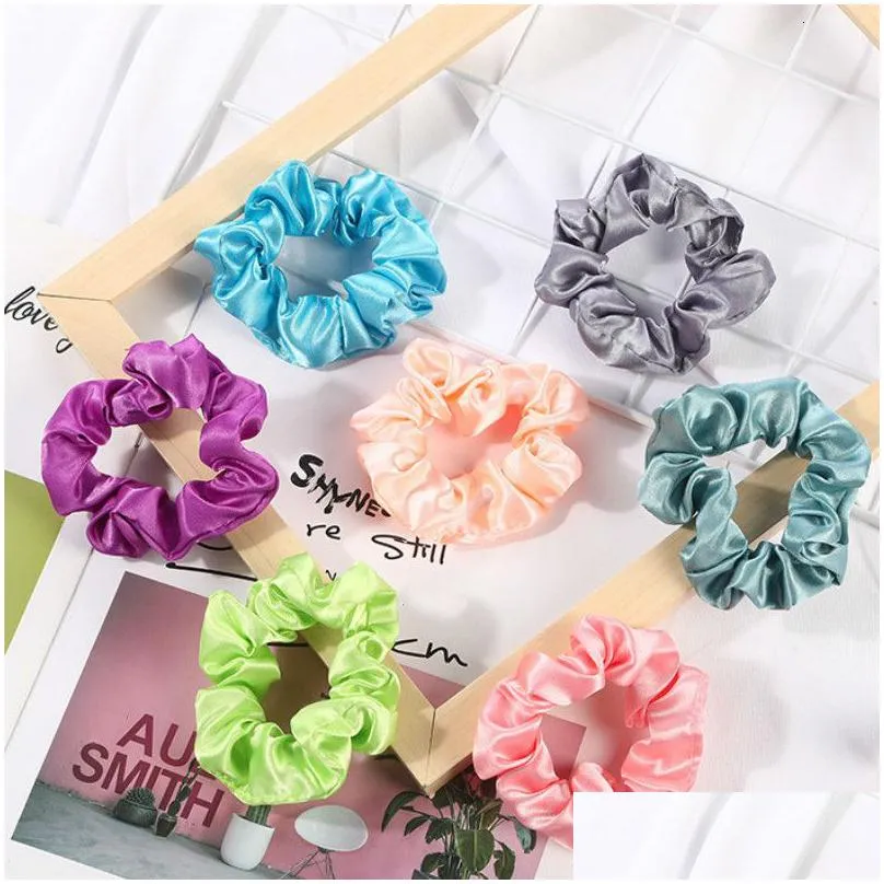 headwear hair accessories 60 pcs lots vintage scrunchie pack stretchy women elastic bands girl rubber clips ties tail holder 230313