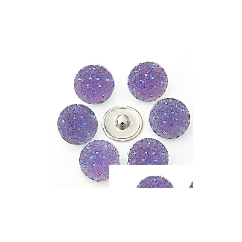 10pcs/lot high quality starry round resin ginger snaps round glass snaps bracelets fit 18mm snaps buttons jewelry kz25