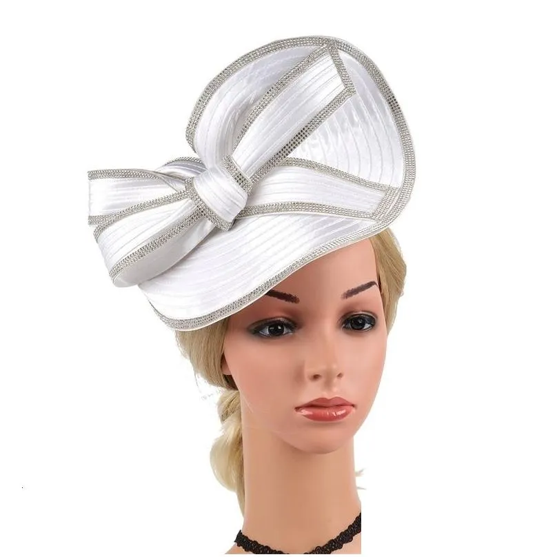 stingy brim hats topi wanita fascinators pesta pernikahan pinggiran lebar fedora headpiece gereja aksesoris rambut headwear 230313