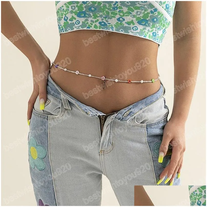 Fashion Bohemian Bead Waist Chains Body Jewelry Summer Sexy Bikini Beach Belly Chain For Women Creative Beads Body Chain