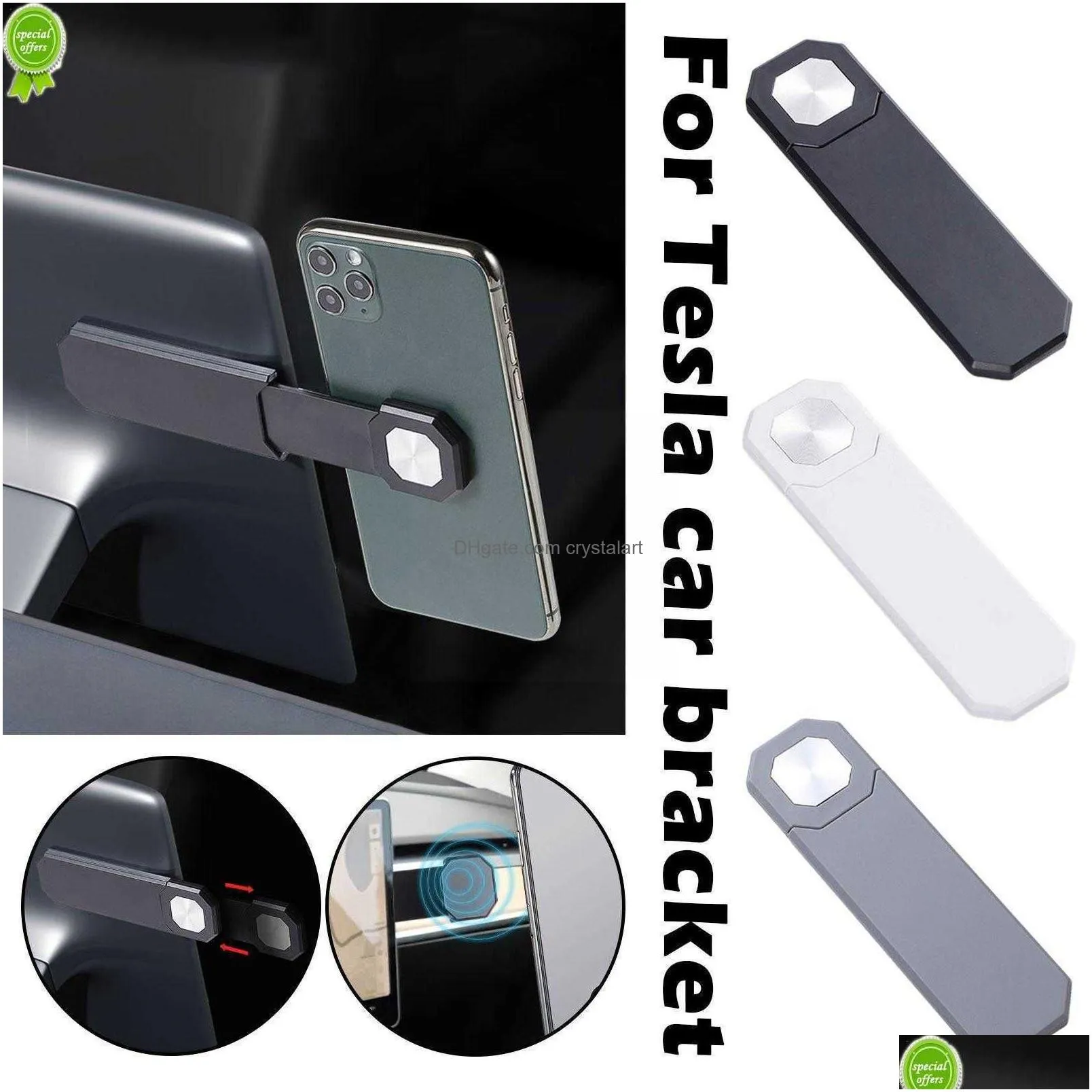 magnetic car phone holder navigation sticker stand for iphone 12 magnet gps car interior accessoires for tesla model 3 y x z6t7