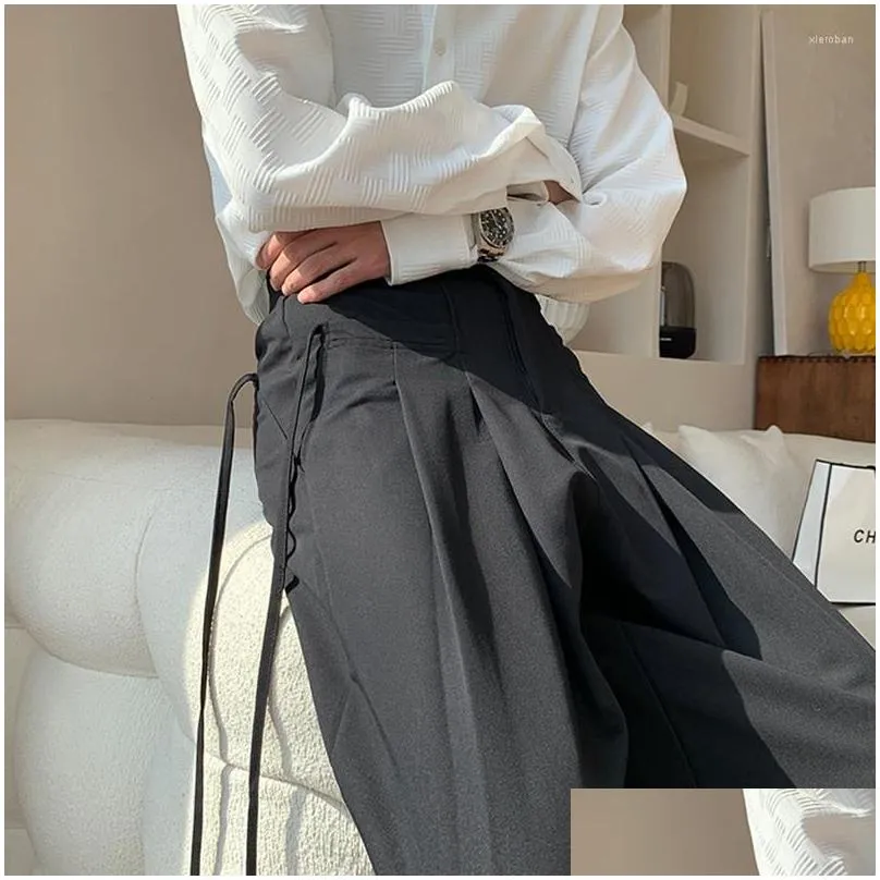 mens pants fashion men casual korean style male wide leg trousers streetwear loose pantalones 2023 spring straight