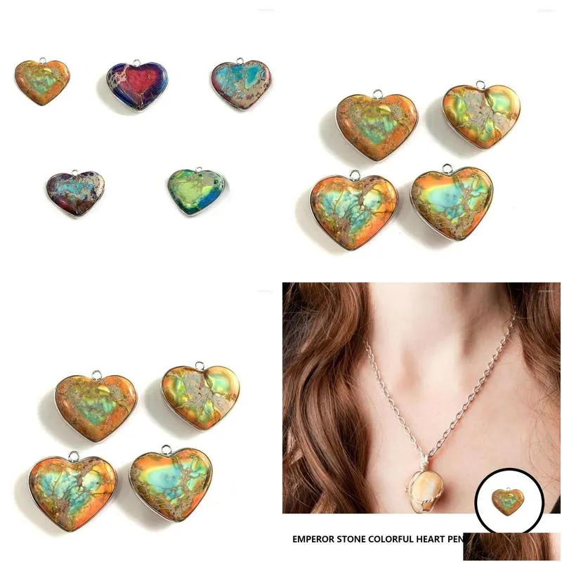 Pendant Necklaces Necklace DIY Craft Heart Stone Decoration Earring Ear Drop Jewelry Making Finding Handicraft Accessory