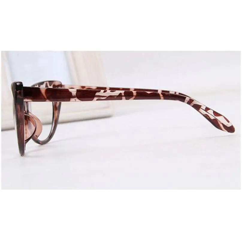 Wholesale- Vintage Red Leopard Black Glasses Frame Fashion Classical Cat Eyes Design Clear Lens Eyeglasses Eyewear Frame For Women