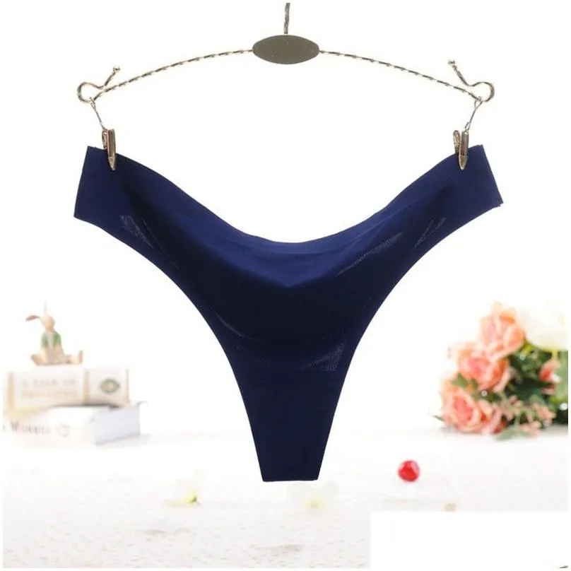 women clothes thong ice silk summer sexy seamless panty low rise g-string ultra thin lady underwear lingeries panties dropship