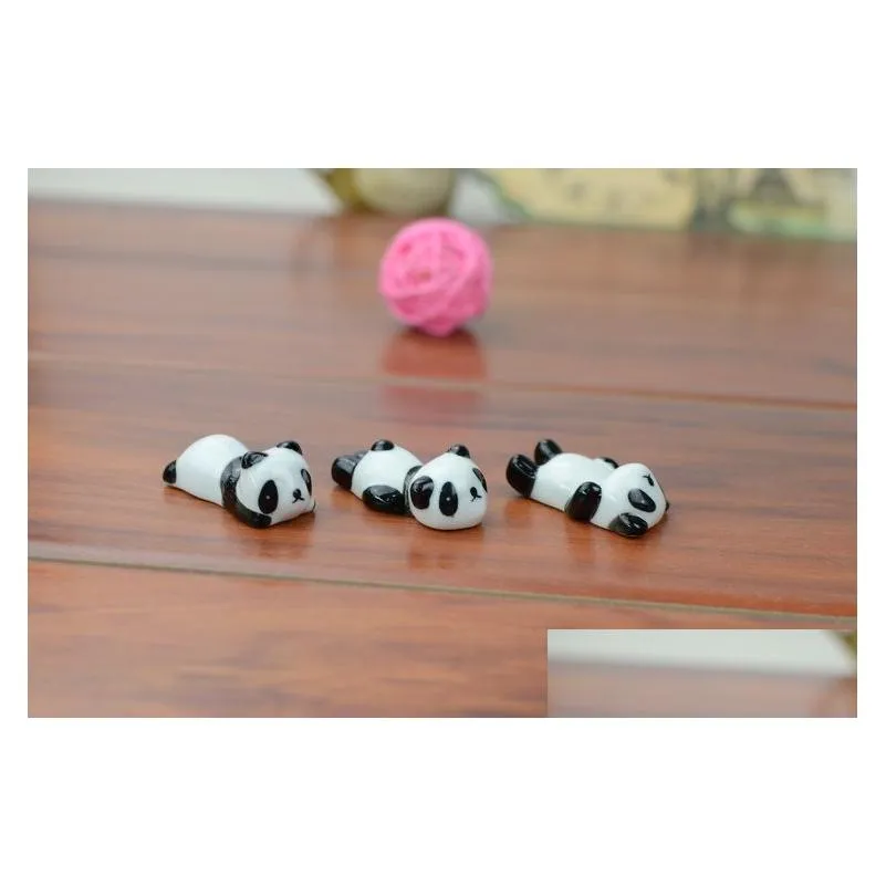 Wholesale-10x Ceramic Ware Panda Chopstick Rest Porcelain Spoon Fork Knife Holder Stand Cute Lovely Animal Shaped Home Use Dinner