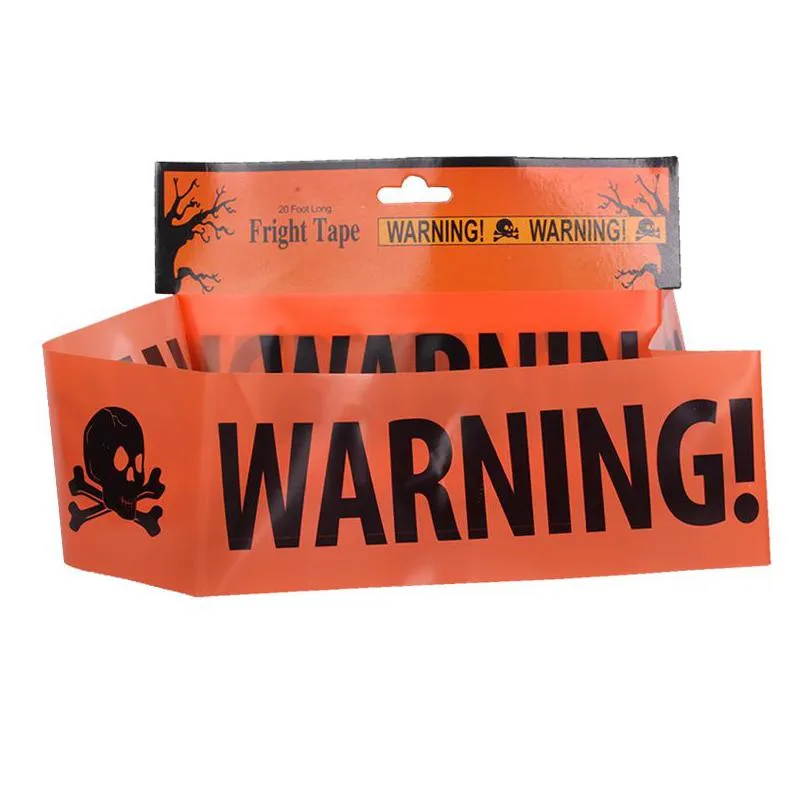 6mx8cm halloween warning tape signs halloween props danger warning line new isolation belt sign halloween home garden decoration