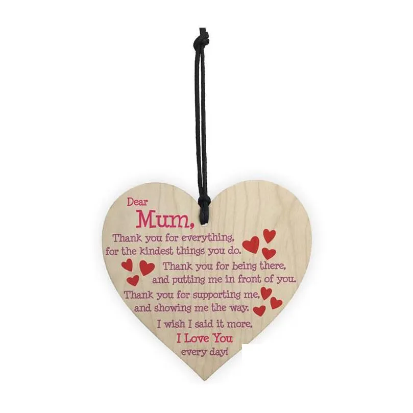 christmas decorations 9 styles wooden hanging heart plaque cute valentines day gift sign wedding party decorations tree ornament pendant new