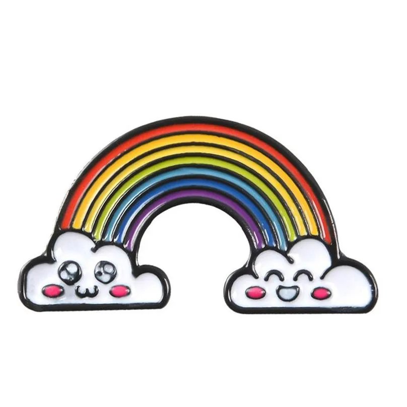 rainbow enamel brooch for women men gay lesbian pride lapel pins badge fashion jewelry brooches broches