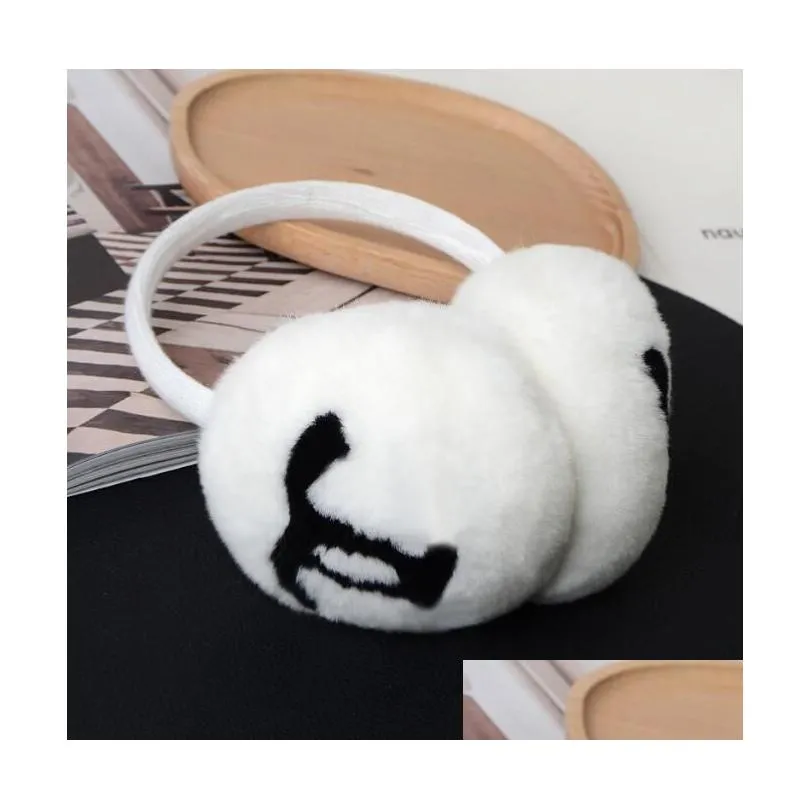 9 styles designer thick rabbit fur wool earmuffs fashion warm ear cover autumn winte women headwear