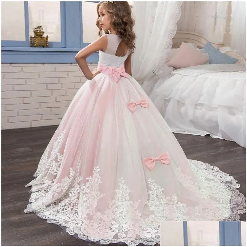 Elegant Christmas Princess Dress 6-14 Years Kids Dresses For Girls Year Party Costume First Communion Children Clothes Girl`s