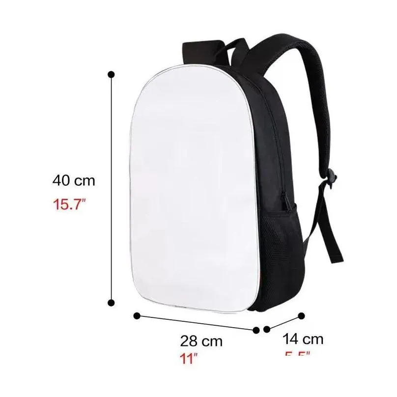wholesale sublimation diy backpacks blank other office supplies heat transfer printing bag personal creative polyester school student bag