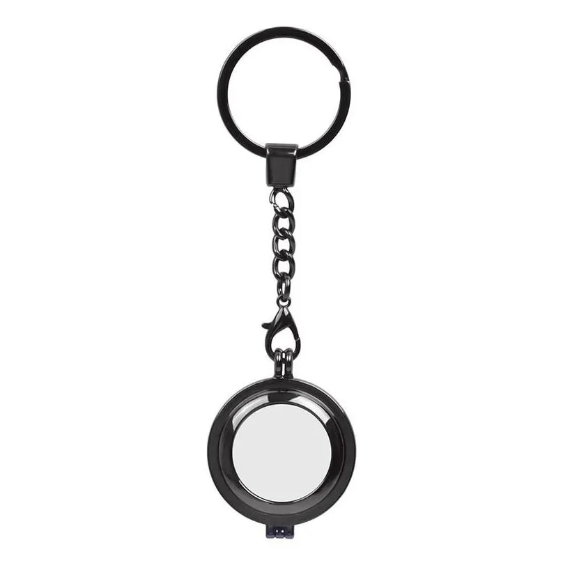 Keychains 10 Pcs Wholesale Keychain Air Tag Case Metal Protective Shell For Locator Tracker Protector Cover Chain Airtag Holder