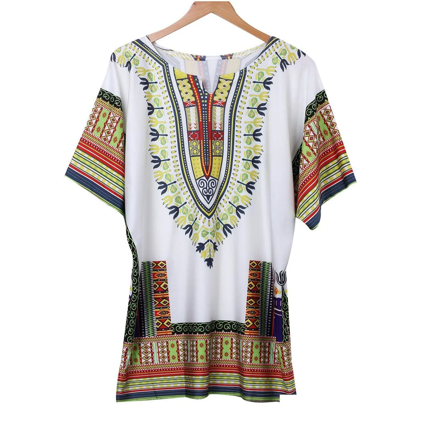 wholesale-2015 fashion women traditional african print dashiki dress short sleeve party dress