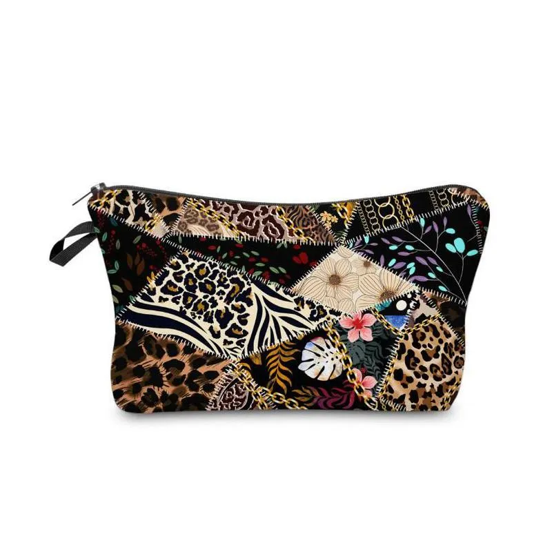 16 styles leopard printing makeup bag ladies storage waterproof bag simple fashion travel pouch wallets totes zipper handbag