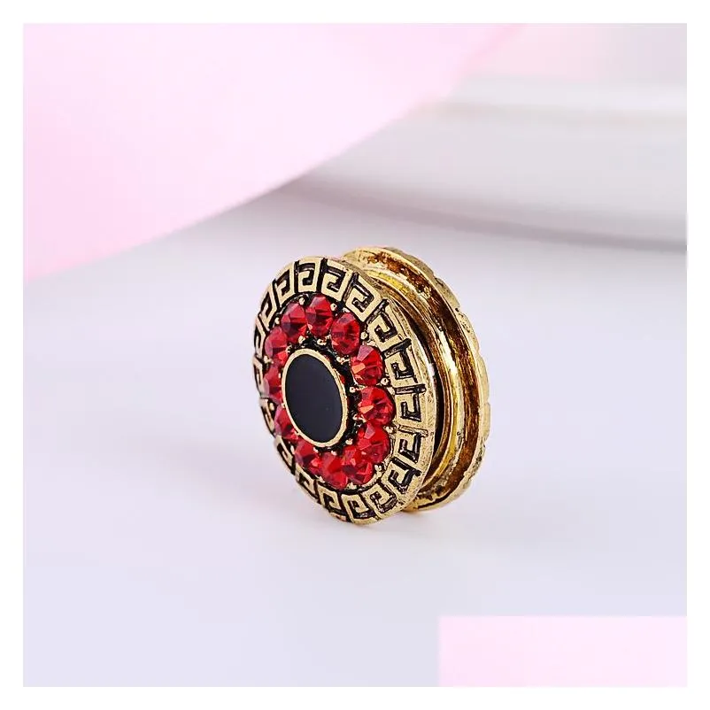 Wholesale- 12pcs/lot mix color classic round magnet brooch hijab accessories muslim pin hijab scarf buckle magnet hijab brooch