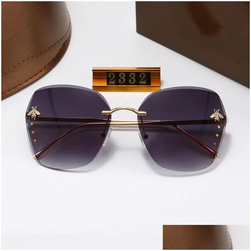 brand sunglasses summer polarized sun glasses vintage metal frame adumbral uv400 ornamental 7 color optional with box