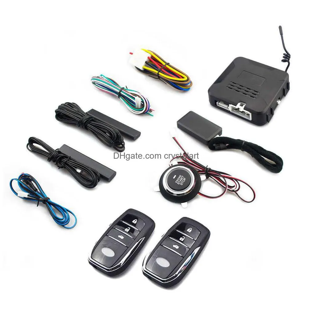 car remote start stop kit bluetooth mobile phone app control engine ignition open trunk pke keyless entry car alarm