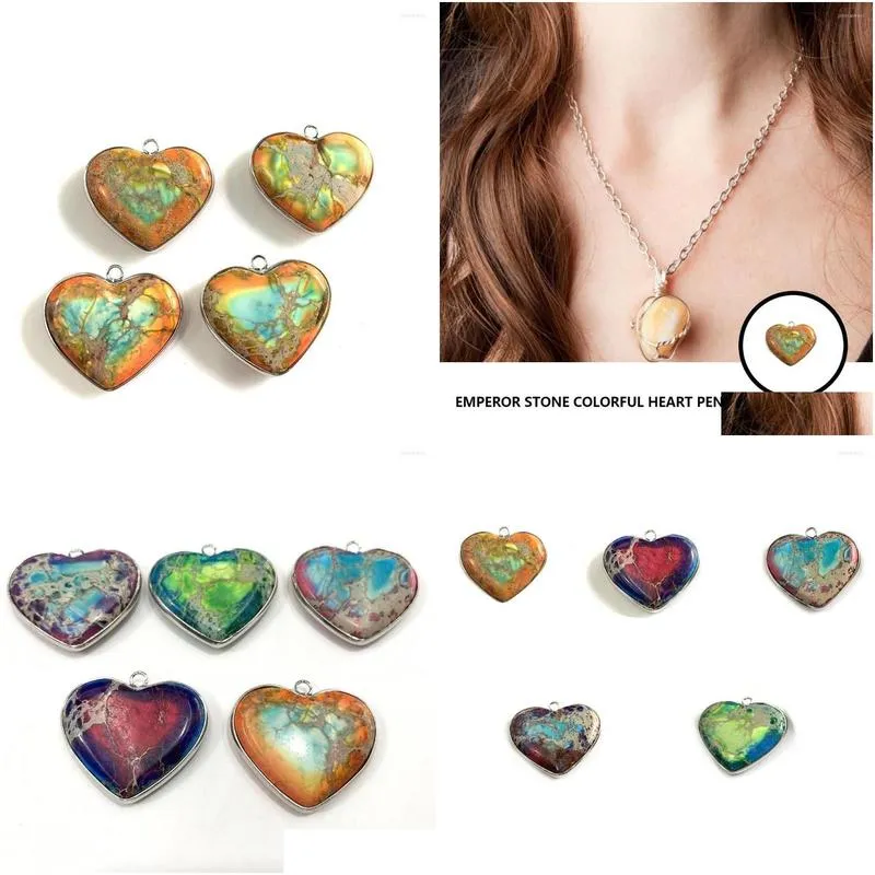 Pendant Necklaces Necklace DIY Craft Heart Stone Decoration Earring Ear Drop Jewelry Making Finding Handicraft Accessory