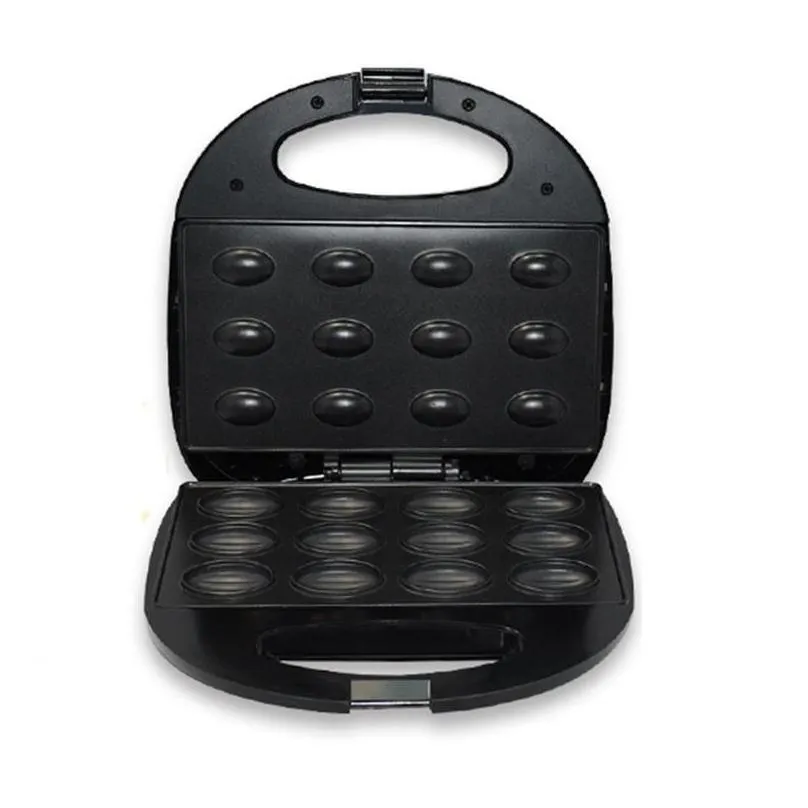 moulds electric walnut cake maker automatic mini nut waffle bread baking machine bakeware sandwich iron toaster breakfast pan oven 220v