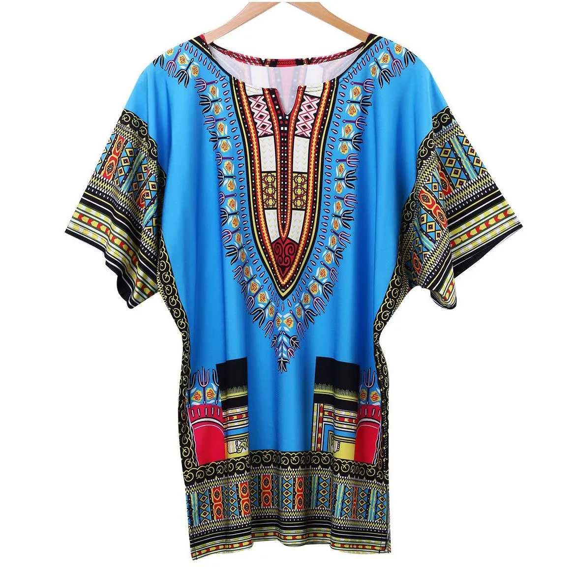 wholesale-2015 fashion women traditional african print dashiki dress short sleeve party dress
