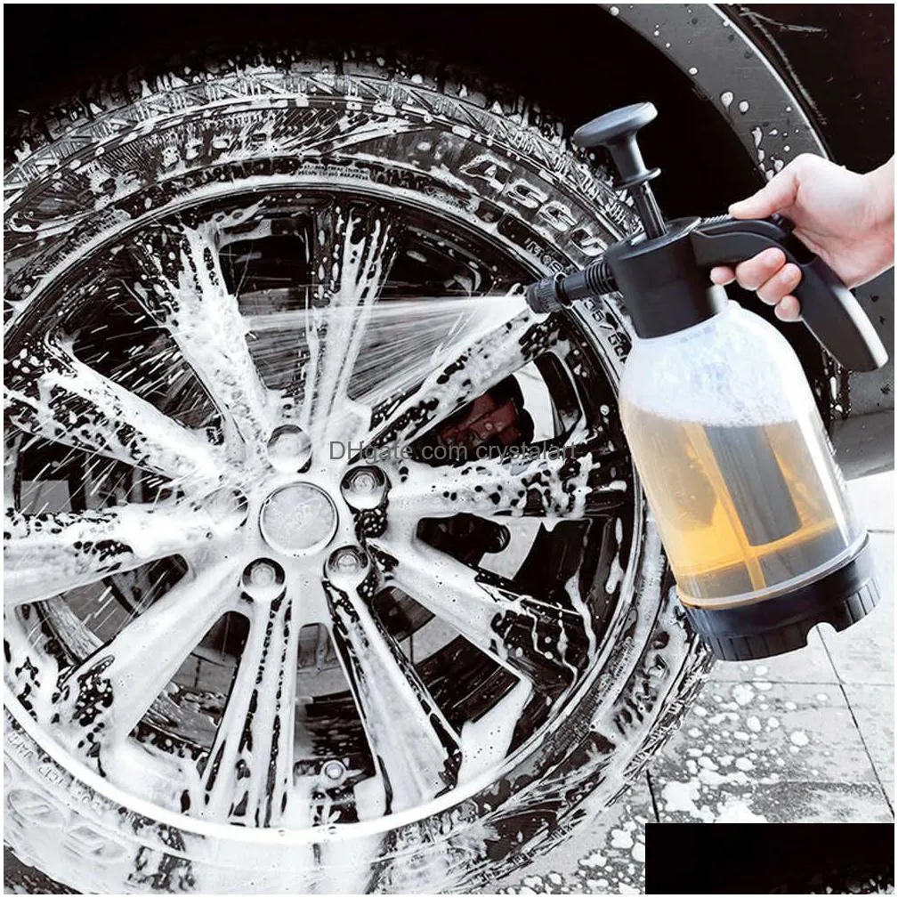 2l foam sprayer car wash hand-held foam watering can air pressure sprayer plastic disinfection water bottle car cleaning tools