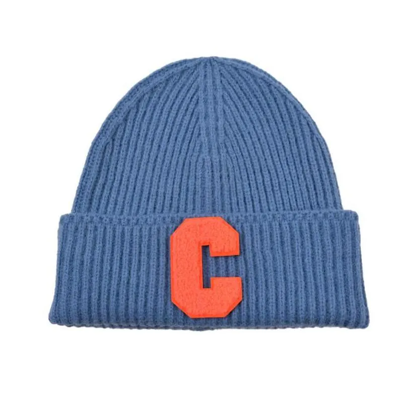 19 colors winter outdoor couples hat candy color caps fashion spring sports beanies casual letter c brand knitted hip-hop hats