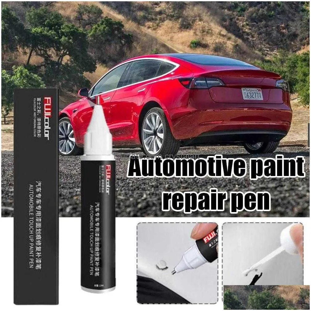 fit for tesla model 3 x y s car scratch remover paint pens car paint repair pen black white paint fixer repair wheel hub