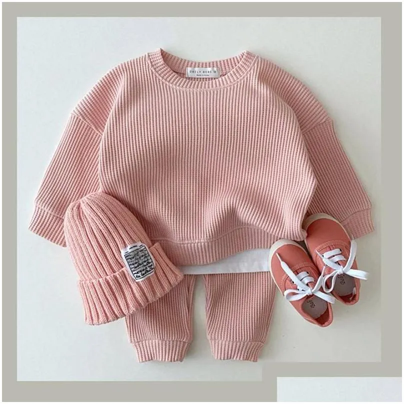Clothing Sets Children`s Autumn Baby And Toddler Suit Casual Long-sleeved Sweater Sports Sweat Pants Two-piece Kids