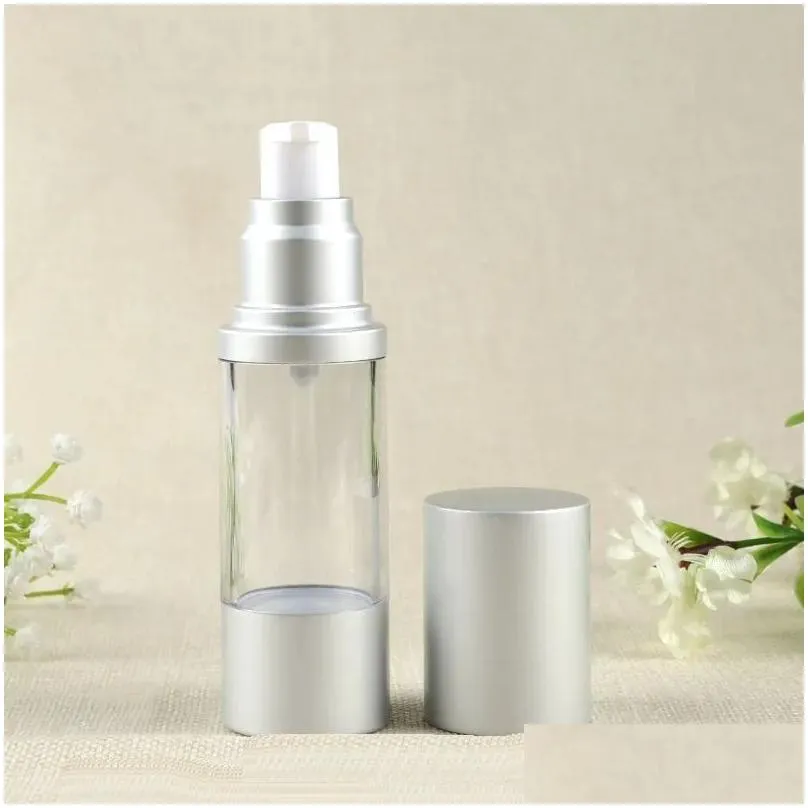 wholesale 15 30 50 ML Airless Pump Bottle Refillable Cosmetic Container Makeup Foundations and Serums Lightweight Leak Proof Shockproof