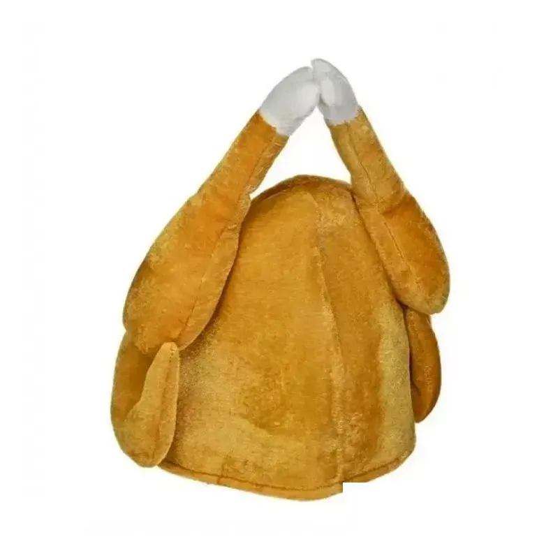 plush roasted turkey hats spooktacular creations decor hat cooked chicken bird secret for thanksgiving costume dress up party