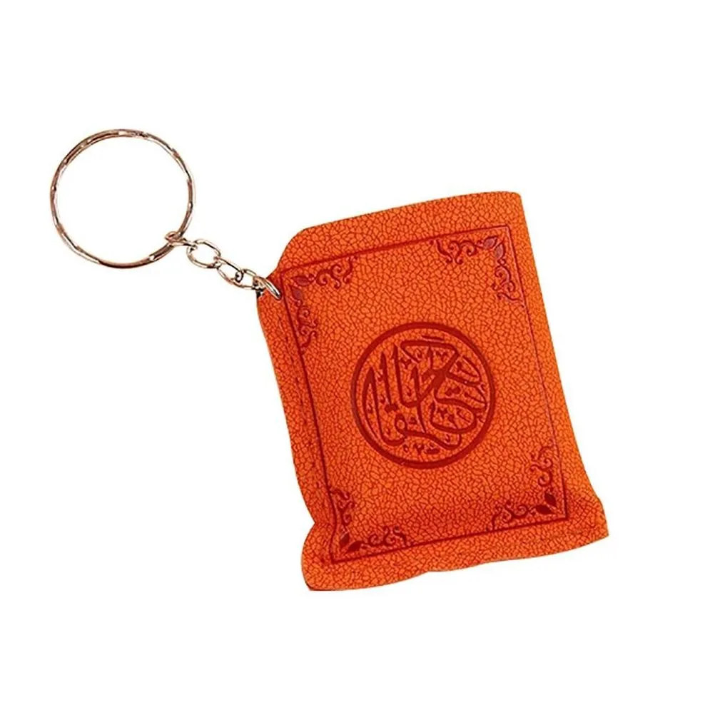 mini islamic muslim ark quran book key chain ring car bag purse pendant charm 