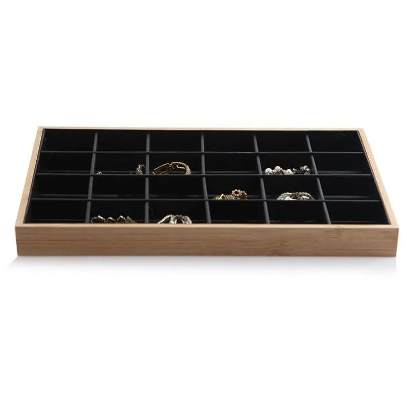 Arrivals Wood Jewelry Display Tray Necklace Ring Earring Stand Holder Pendants Organizer Bracelet Showcase Pouches, Bags