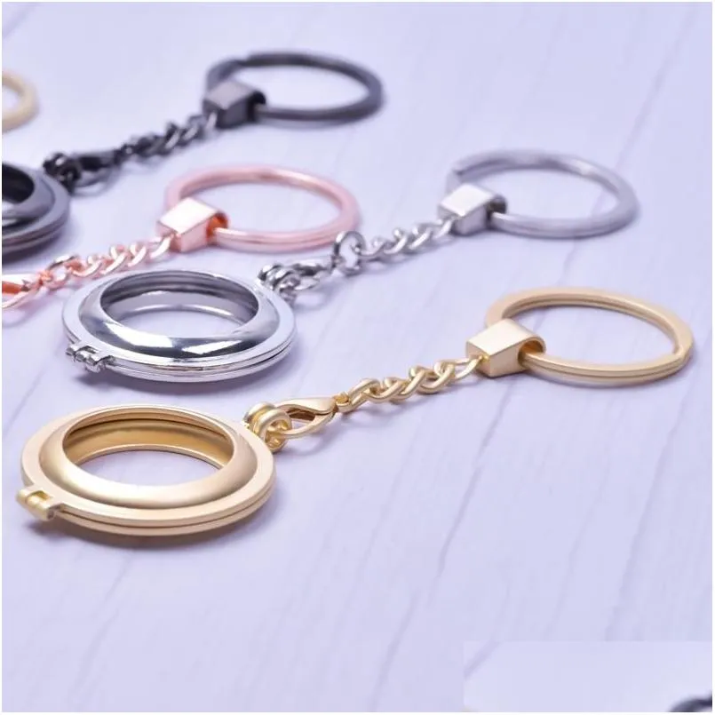 Keychains 10 Pcs Wholesale Keychain Air Tag Case Metal Protective Shell For Locator Tracker Protector Cover Chain Airtag Holder