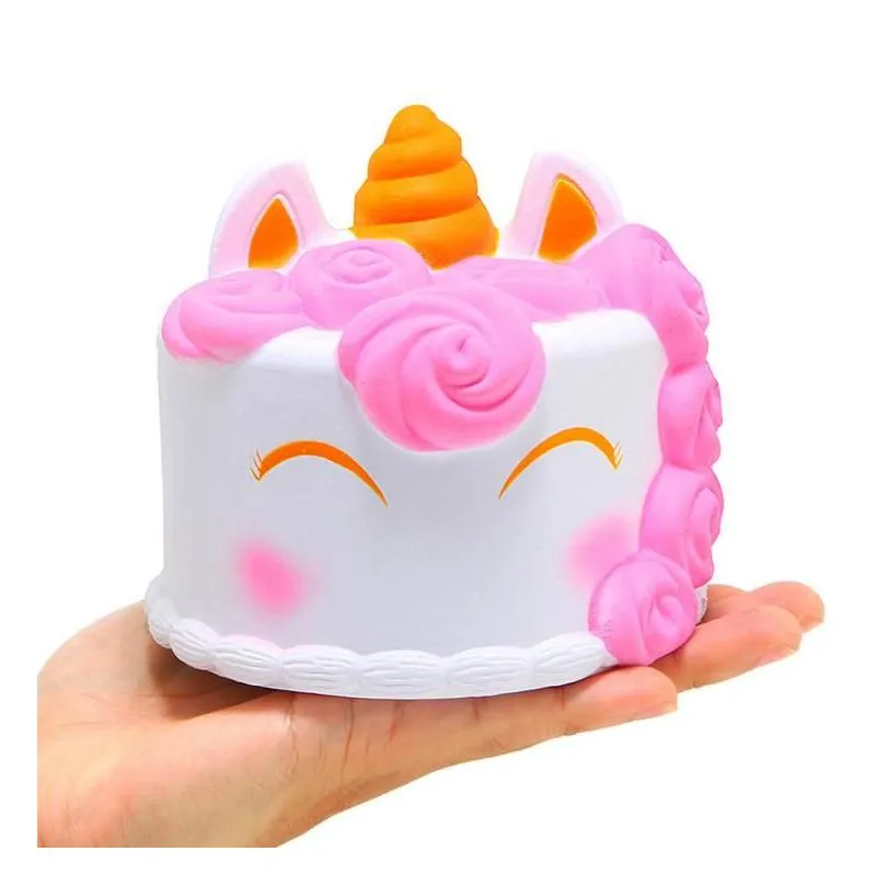 squishy cute pink cake toys 11cm colorful cartoon cake tail cakes kids fun gift squishy slow rising kawaii squishies