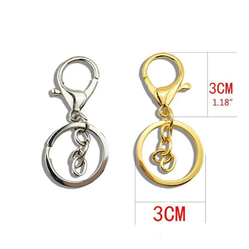 20Pcs Metal Snap Hook Lobster Clasps Lanyard Keyrings Keychain Jewelry Findings