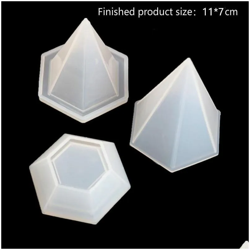 baking moulds diy crystal epoxy resin mold cut diamond storage box silicone hollow cake decorating tools party supplies