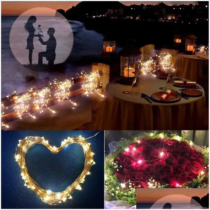 LED String lights 2M 5M 10M Garland Home Christmas Wedding Party Decoration Powered by 5V Battery Fairy light