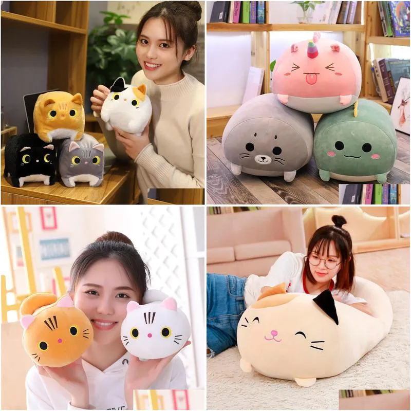 party 20~30cm kawaii animal doll plush toy small soft dinosaur pig emotion cat panda frog seal hamster plushie peluche pillow gift wholesale