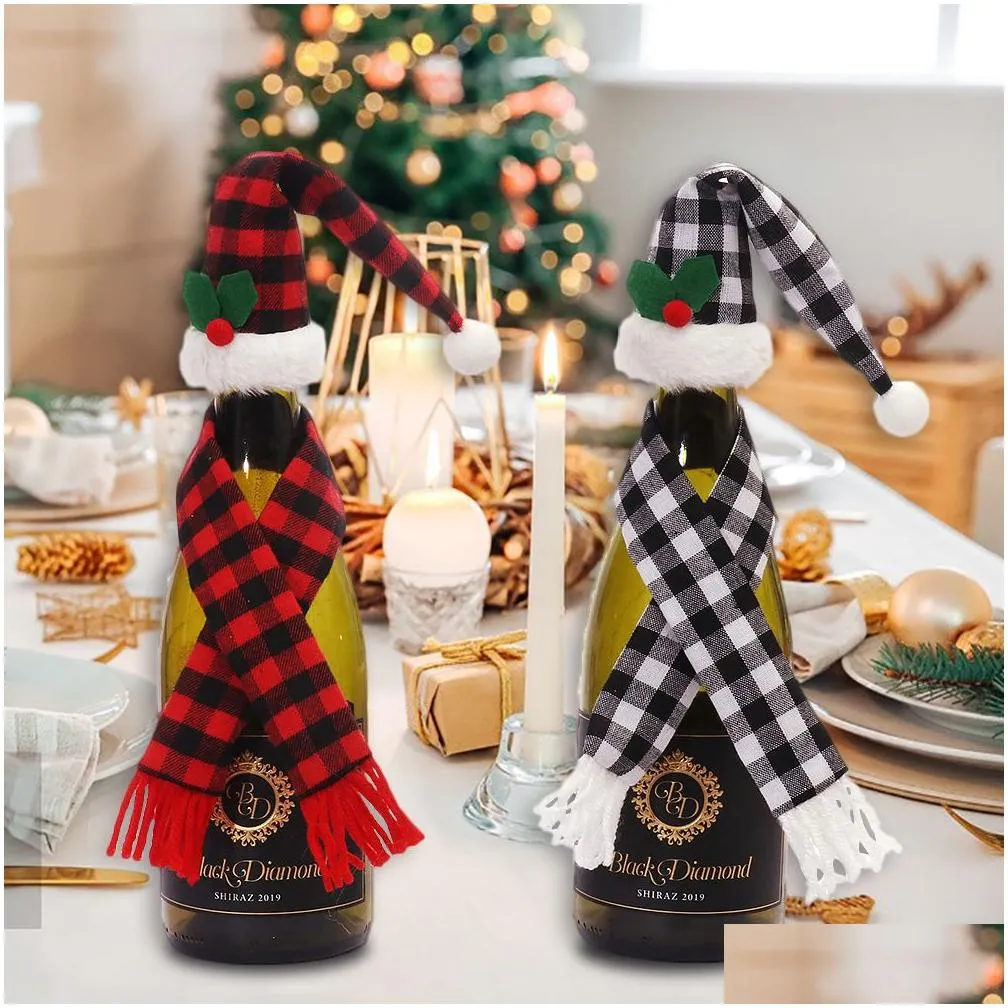 New Christmas wines dress wine bottle dres Christmas wine bottles decoration creative bag251f