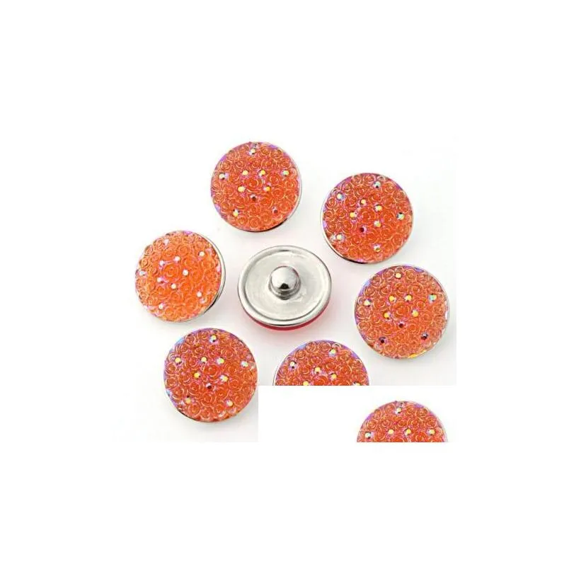 10pcs/lot high quality starry round resin ginger snaps round glass snaps bracelets fit 18mm snaps buttons jewelry kz25