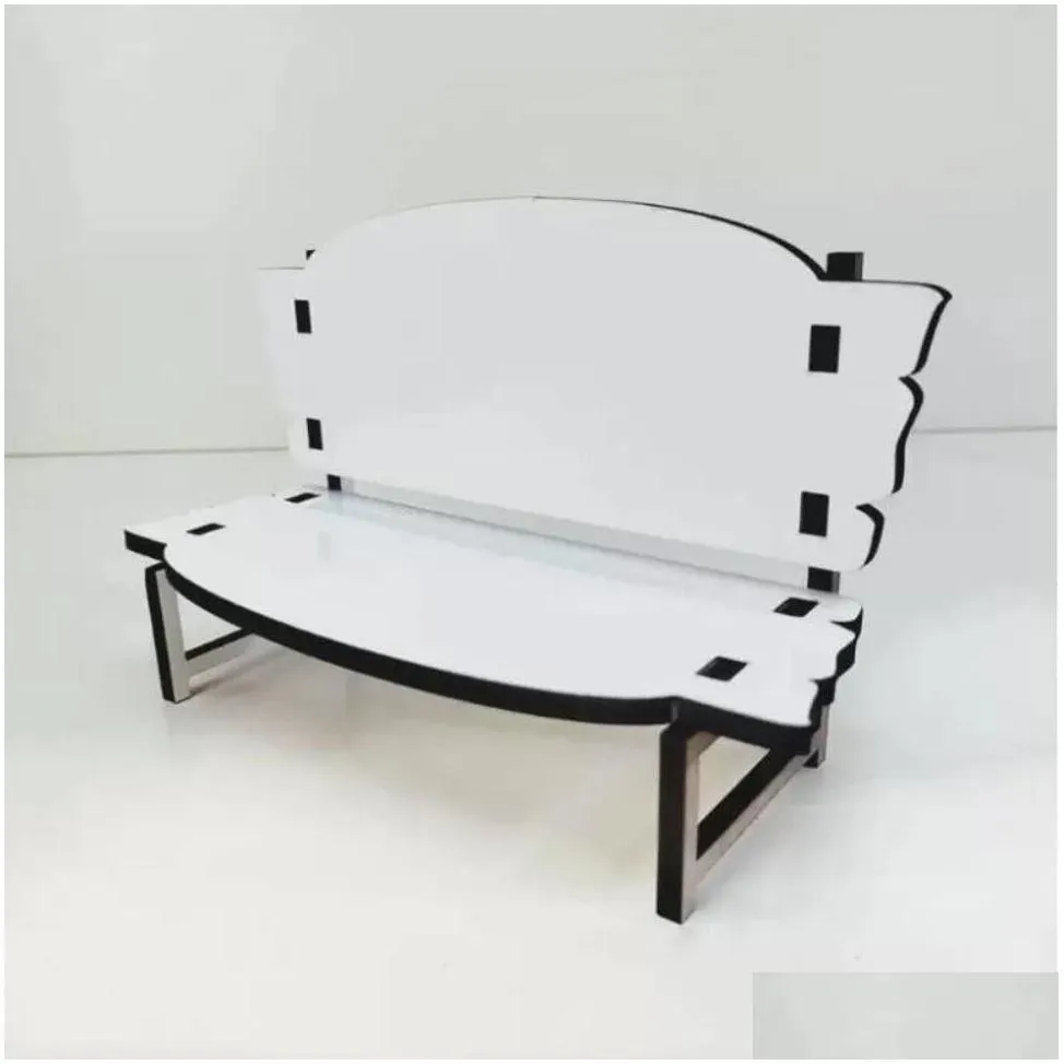 sublimation mdf memorial bench for desk decoration personalized gloss white blank hardboard love bench wholesale fy5421