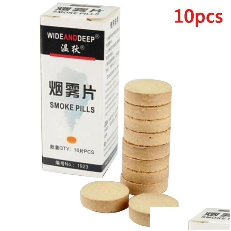 10pcs combustion smoke cake pills props aid halloween decoration tool smoke round bomb effect show for photography event & party